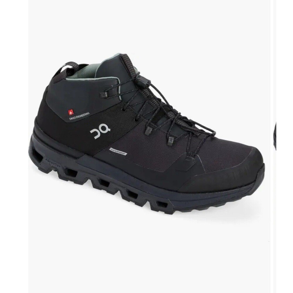 Cloudtrax Waterproof Hiking Shoe (Men) On Running Black 10-excellent